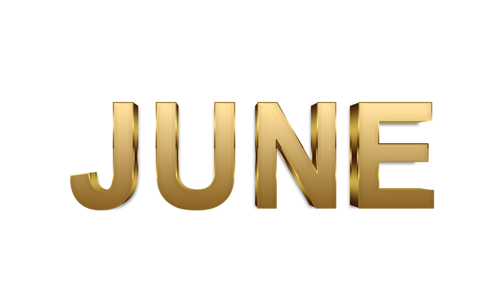 June word png, June png,  word June gold text typography PNG images free